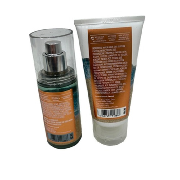 2 Set Bath and Body Works At The Beach Fragrance Mist & Body Cream 2.5 fl oz New - Picture 2 of 6